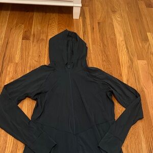 Women's Dark Green Hooded Workout Jacket